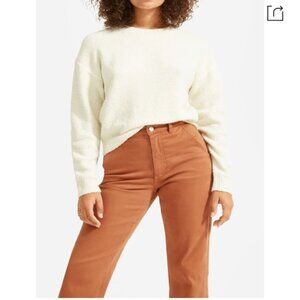 EVERLANE Teddy Wool Blend Crew Neck Sweater in Buttermilk Size XS